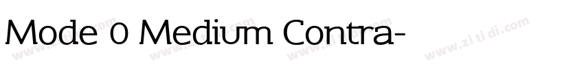 Mode 0 Medium Contra字体转换